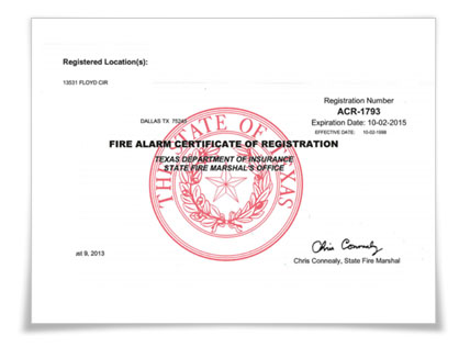 Fire License #ACR 1793